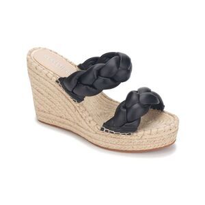 KENNETH COLE Womens Black 1-1/2" Platform Olivia Wedge Shoes 10 M